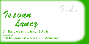 istvan lancz business card