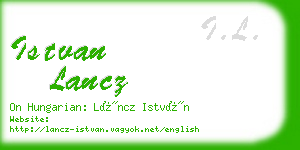 istvan lancz business card